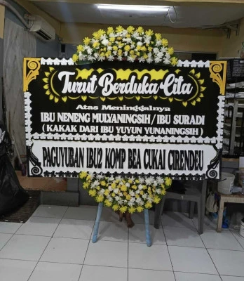 Papan Bunga di Jakarta Convention Center